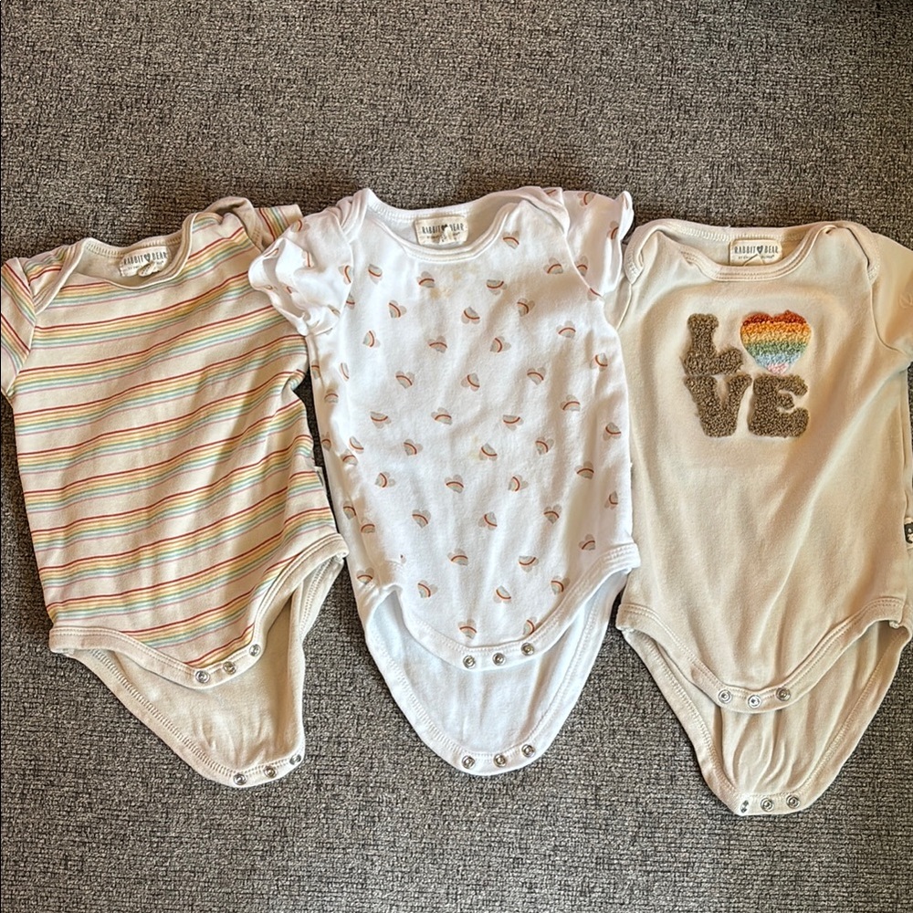 6-9 Months Rainbow Baby Onesies